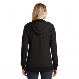 District DT456 Women's Perfect Tri French Terry Full-Zip Hoodie - Black ...