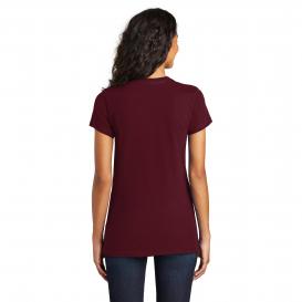 District DT5001 Women\'s Fitted The Concert Tee - Maroon