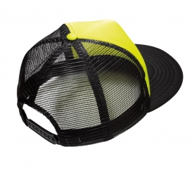 District DT624 Flat Bill Snapback Trucker Cap - Neon Yellow