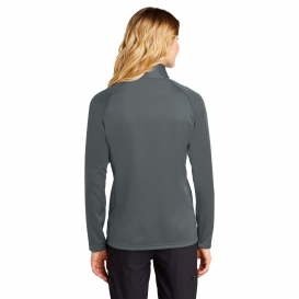 Eddie Bauer EB237 Ladies Smooth Fleece 1/2-Zip - Iron Gate