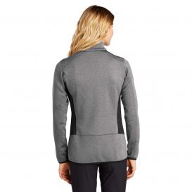 Eddie Bauer EB239 Ladies Full-Zip Heather Stretch Fleece Jacket - Grey Heather