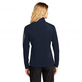 Eddie Bauer EB235 Ladies 1/2 Zip Performance Fleece Jacket - River Blue