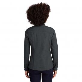 Eddie Bauer EB533 Ladies Shaded Crosshatch Soft Shell Jacket - Grey