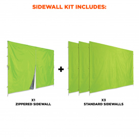 Ergodyne SHAX 6054 Pop-Up Tent Sidewall Kit - Lime