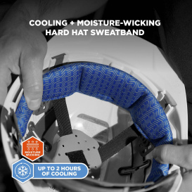 Ergodyne Chill-Its 6611 Hard Hat Cooling Sweatband Pad - Moisture Wicking