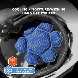 Ergodyne Chill-Its 6612 Hard Hat Cooling Top Pad - Moisture Wicking