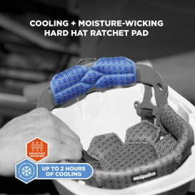 Ergodyne Chill-Its 6613 Hard Hat Cooling Ratchet Pad - Moisture Wicking