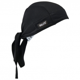 Ergodyne Chill-Its 6615 High-Performance Dew Rag - Black