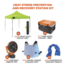 Ergodyne Chill-Its 6672 Heat Stress Prevention & Recovery Station Kit
