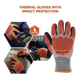 Ergodyne ProFlex 7521 A2 Thermal Coated Impact-Resistant Work Gloves