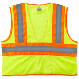 Ergodyne GloWear 8229Z Economy Two-Tone Vest - Zipper Closure - Yellow/Lime