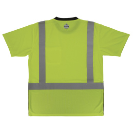 Ergodyne GloWear 8286BK Type R Class 2 Essential Black Bottom Safety Shirt - Lime