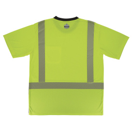 Ergodyne GloWear 8294BK Type R Class 2 Performance Black Bottom Safety Shirt - Lime