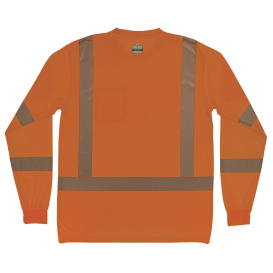 Ergodyne GloWear 8370 Type R Class 3 Performance Long Sleeve T-Shirt - Orange