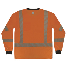 Ergodyne GloWear 8371BK Type R Class 3 Black Bottom Long Sleeve T-Shirt - Orange