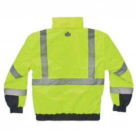 Ergodyne GloWear 8377 Type R Class 3 Quilted Bomber Jacket - Yellow/Lime
