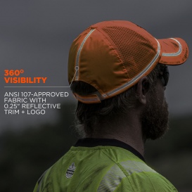 Ergodyne GloWear 8930 Hi-Vis Baseball Cap - Orange