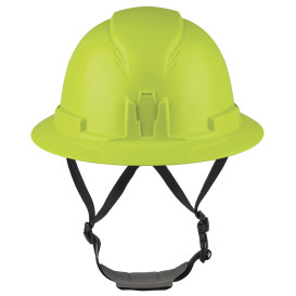 Ergodyne Skullerz 8963 Type II Class E Full Brim Safety Helmet - Ratchet Suspension - Yellow/Lime