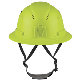 Ergodyne Skullerz 8964 Type II Class C Full Brim Safety Helmet - Ratchet Suspension - Yellow/Lime
