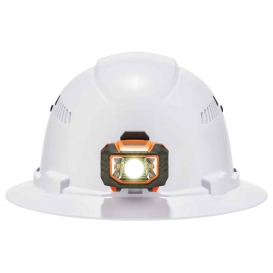 Ergodyne Skullerz 8973LED Full Brim Vented Hard Hat with LED Light - Ratchet Suspension