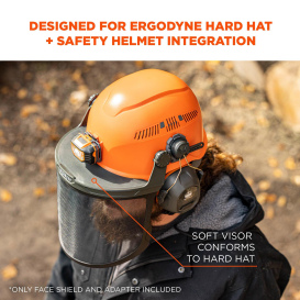 Ergodyne Skullerz 8989 Mesh Face Shield with Adapter for Hard Hat