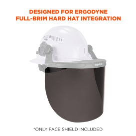 Ergodyne Skullerz 8998 Face Shield Replacement for Full Brim Hard Hat - Smoke