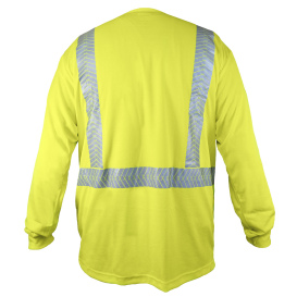 Full Source FS3LSTS Type R Class 3 Long Sleeve Safety Shirt - Yellow/Lime