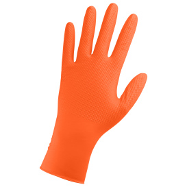 Global Glove 904PF Panther-Guard Powder-Free Nitrile Disposable Gloves - 6 Mil - Orange