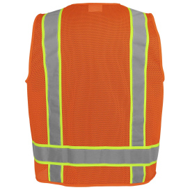 Global Glove GLO-0042 FrogWear Type R Class 2 Polyester Surveyor Safety Vest - Orange