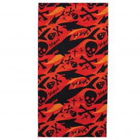 Global Glove NG-20 FrogWear Multi-Function Neck Gaiter - Orange/Black Shark and Cross Bones
