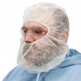 Global Glove NW-PPBBR-W FrogWear Polypropylene Disposable Balaclava-Style Hood