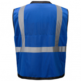GSS Safety 1203 Non-ANSI Black Bottom Heavy Duty Safety Vest - Blue