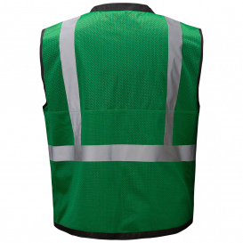 GSS Safety 1206 Non-ANSI Black Bottom Heavy Duty Safety Vest - Dark Green