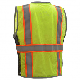 GSS Safety 1703 Type R Class 2 Hype-Lite Safety Vest w/ Black Sides - Yellow/Lime
