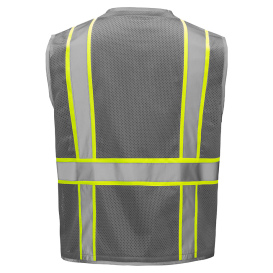 GSS Safety 1723 Enhanced Visibility Hype-Lite Heavy Duty Safety Vest - Grey
