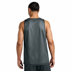 Sport-Tek ST5000 PosiCharge Reversible Mesh Tank - Iron Grey/White