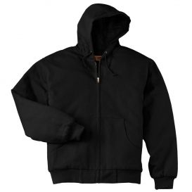 CornerStone J763H Duck Cloth Hooded Work Jacket - Black