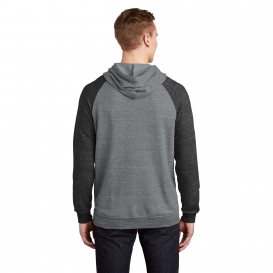 Jerzees 90M Snow Heather French Terry Raglan Hoodie - Charcoal/Black