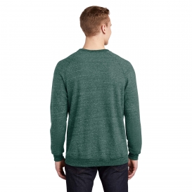 Jerzees 91M Snow Heather French Terry Raglan Crew - Forest Green