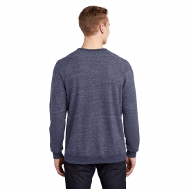 Jerzees 91M Snow Heather French Terry Raglan Crew - Navy