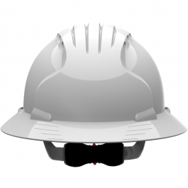 JSP Evolution 6161V Deluxe Full Brim Vented Hard Hat - Wheel Ratchet Suspension - White