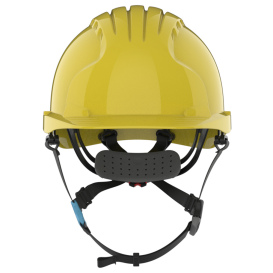 JSP Evolution EV6252SV Deluxe Vented Short Brim Safety Helmet - Wheel Ratchet Suspension - Yellow