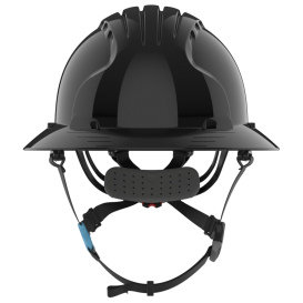 JSP Evolution 6262 Deluxe Full Brim Hard Hat - Wheel Ratchet Suspension - Black