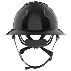 JSP Evolution 6262V Deluxe Full Brim Vented Safety Helmet - Wheel Ratchet Suspension - Black