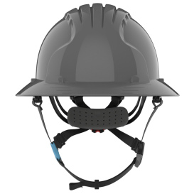 JSP Evolution 6262V Deluxe Full Brim Vented Safety Helmet - Wheel Ratchet Suspension - Gray
