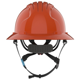 JSP Evolution 6262V Deluxe Full Brim Vented Safety Helmet - Wheel Ratchet Suspension - Neon Orange