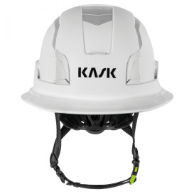 KASK WHE00147 Zenith X2 Full Brim Hi-Viz Safety Helmet - Ratchet Suspension - White