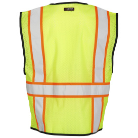 Kishigo FM527 Self Extinguishing Contrasting Mesh Vest - Yellow/Lime