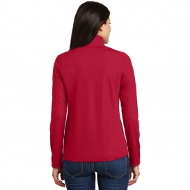 Port Authority L806 Ladies Pinpoint Mesh 1/2-Zip Pullover - Rich Red