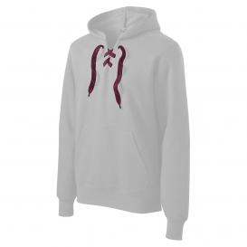 Sport-Tek LACE Sweatshirt Laces - Maroon/White